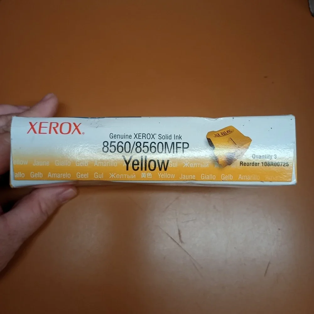 Xerox 8560 8560MFP Genuine Yellow Solid Ink 3 Sticks 108R00725 NEW